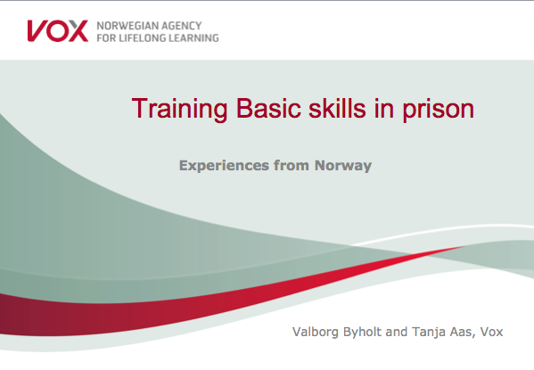 Training Basic Skills in Prison – Valborg Byholt and Tanja Aas, Vox