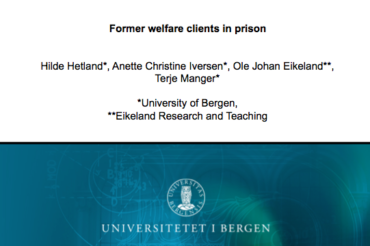 Former welfare clients in prison – Hilde Hetland